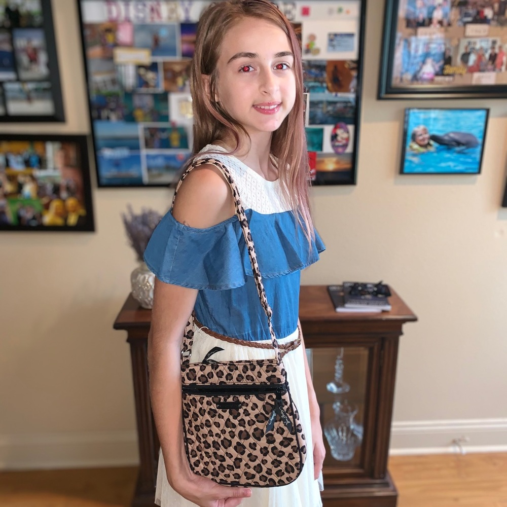 A unique leopard print Vera Bradley handbag!